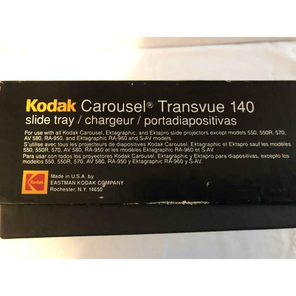 Kodak Carousel Transvue 140 Slide Tray in Original Box- Vintage